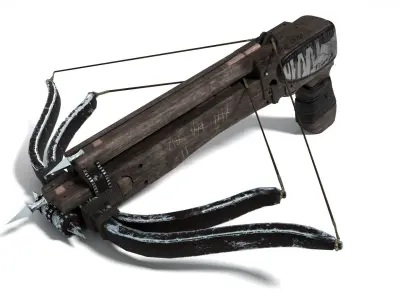 Double Crossbow Low-poly 3D model