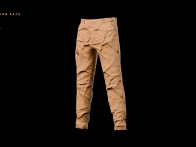 Revolution Race Basic Pants Low-poly 3D model