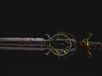 Fantasy Swords Vol 1 combo 4in1 Low-poly 3D model