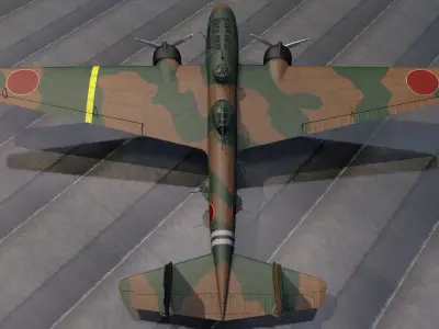 Mitsubishi G3M2 Nell 3D model