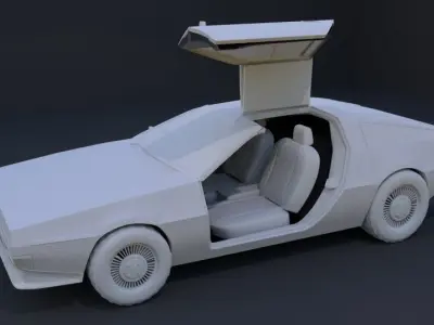 DeLorean DMC Free 3D model