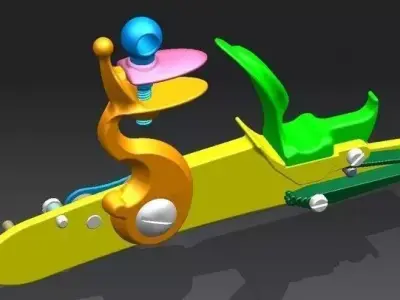 Flintlock mechanism 3 positions Free 3D model