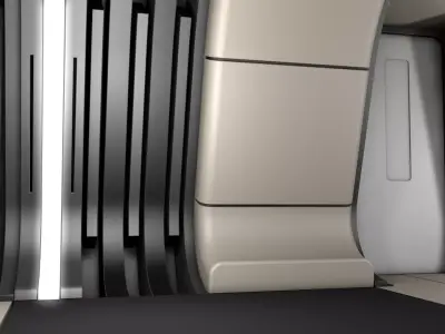 Sci Fi Corridor Interior 3D model 6
