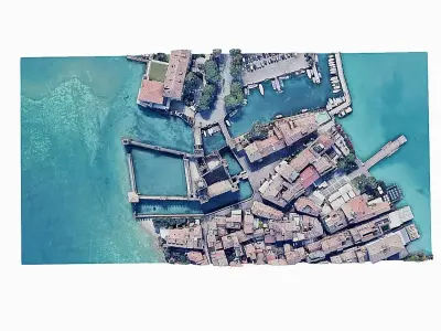 Scaligero Castle - Sirmione Low-poly 3D model