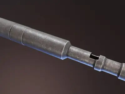 Bramit Suppressor Mosin Nagant Low-poly 3D model