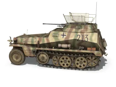 SD KFZ 250 9 - Reconnaissance Halftruck - 116 PzDiv 3D model