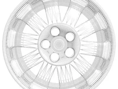 Wheel Rim 3D model 14