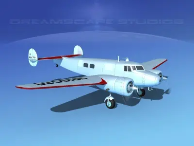 Lockheed L10 Electra Amelia Earhart 3D model