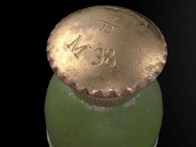 Yugoslavian grenade M38 Low-poly 3D model