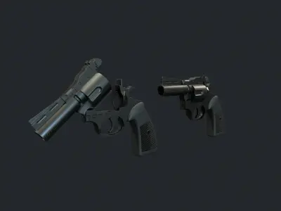 REVOLVER SAPL GC27 Game Ready Low-poly 3D model
