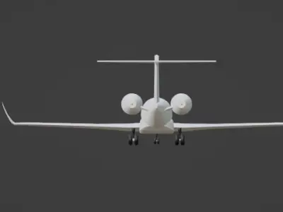Jet - G600 Low-poly 3D model