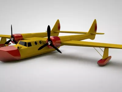 L6 Conwing Vintage Airplane 3D model