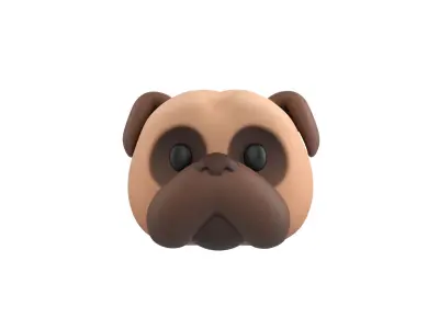 Prop164 Pug Head 3D model