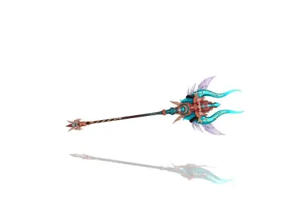 Angel Scepter Low-poly 3D model