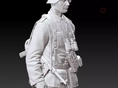 German officer 3D print model