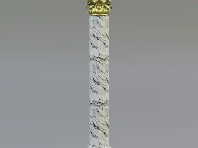 Composite column Low-poly 3D model