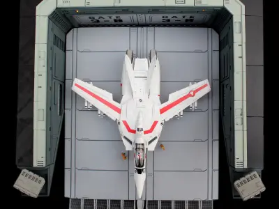 Set1 - Macross SDF-1 Prometheus Hangar elevator 1-72 scale 3D print model