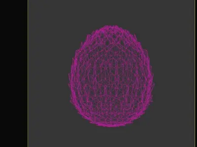 Dragon egg 3 types regular gold silve Low-poly 3D model