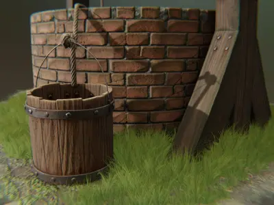 Water Well Low-poly 3D model
