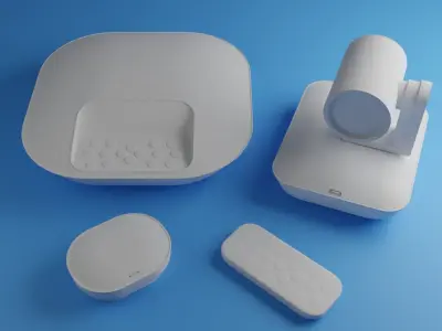 Video Conferencing peripherals Low-poly 3D model