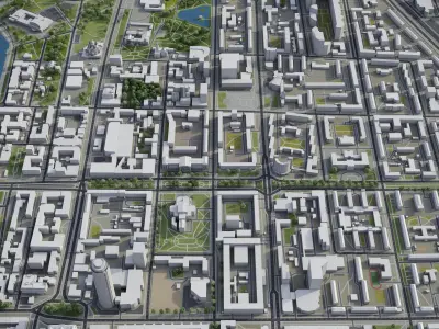 Yekaterinburg Low-poly 3D model