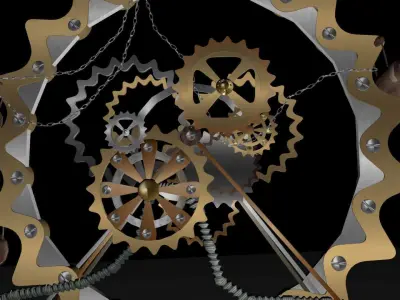 Big Wheel Low-poly 3D model