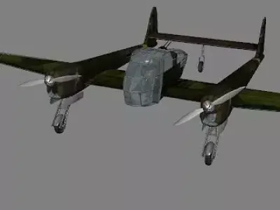 Focke-Wulf FW 189 Low-poly 3D model