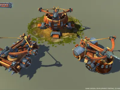 Siege Weapons Pack Low Poly Low-poly 3D model