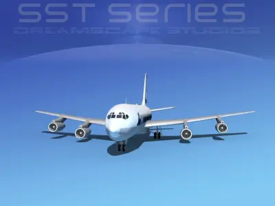 Boeing 707-320 SS loring Air Charter 3D model