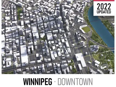 Winnipeg Low-poly 3D model
