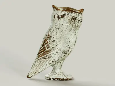 Owl Decoration Scan 4K 3D model