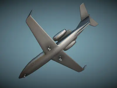 Learjet 55 - 3D Printable Model 3D print model
