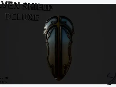 ElvenShieldDeluxe By SARL Free low-poly 3D model