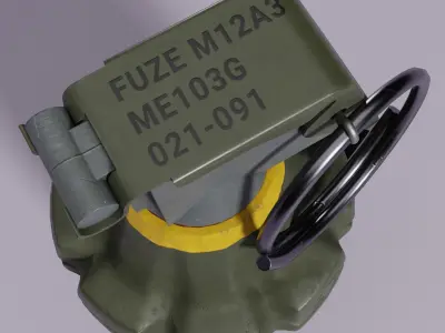 American MK2 Hand Grenade Low-poly 3D model