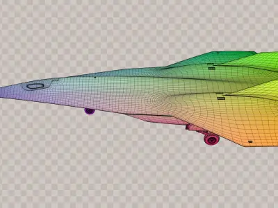 SR-72 Darkstar from Top Gun Maverick Low-poly 3D model