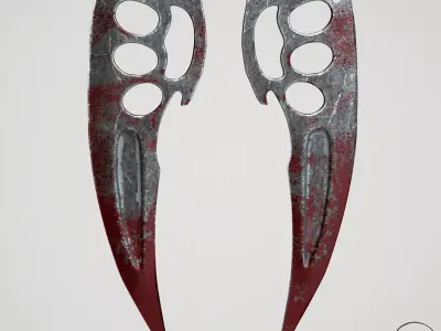 Brass knuckles Low-poly 3D model