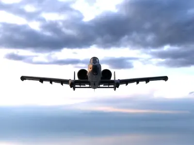 Attack Aircraft A-10 thunderbolt High Quality 3D model