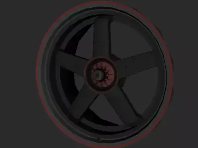 Car rim Free low-poly 3D model