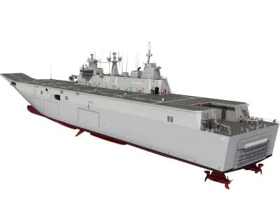 HMAS CANBERRA AUSTRALIAN LHD 3D model