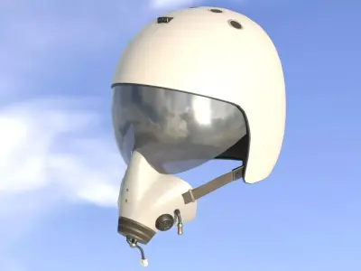 Flight Helmet Low-poly 3D model