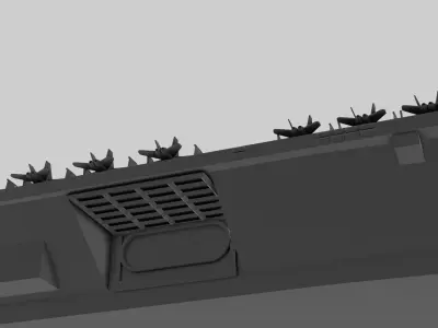 USS Gerald R Ford - Model for small scale printing 3D print model