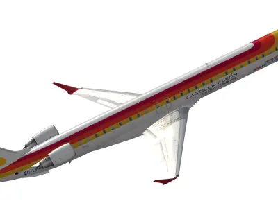 Bombardier CRJ 1000 Air Nostrum Low-poly 3D model