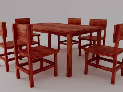 Outdoor Table and Chair Free 3D model