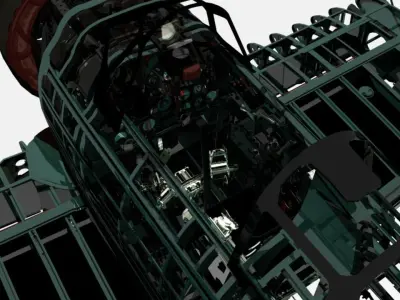 Mitsubishi A6M Zero framework 3D model