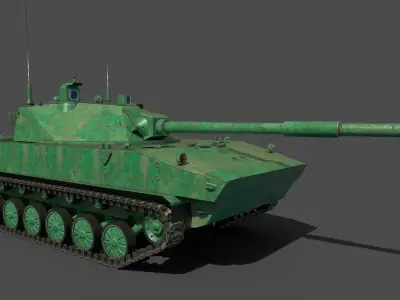 Sprut SD Light Tank Free low-poly 3D model