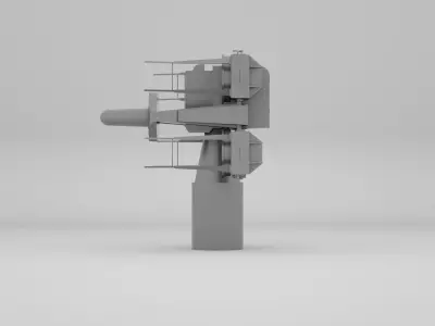 Seacat Sea Cat Missile Quad Launcher  3D model