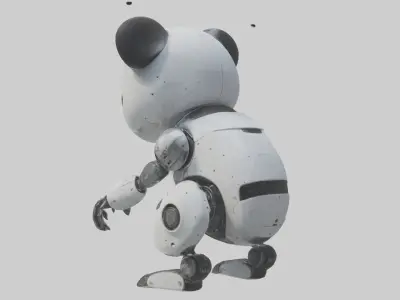 Robot version of a panda model 3D model