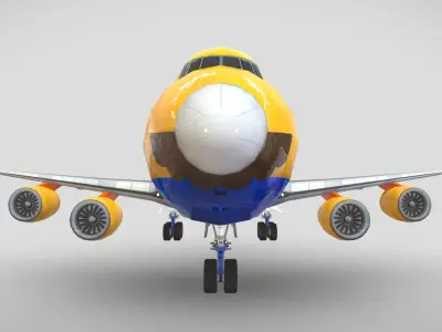 Super Mario Airplane - Galaxy Air - Mario Kart 8 3D model