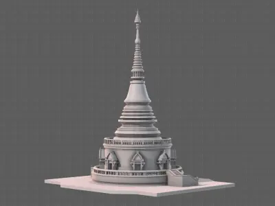 Pagoda V03 Low-poly 3D model