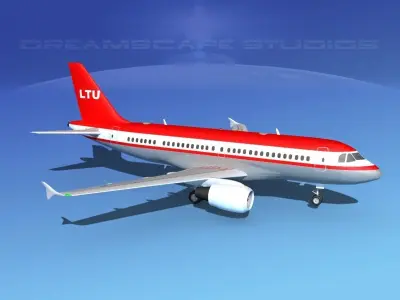 Airbus A319 LTU 3D model